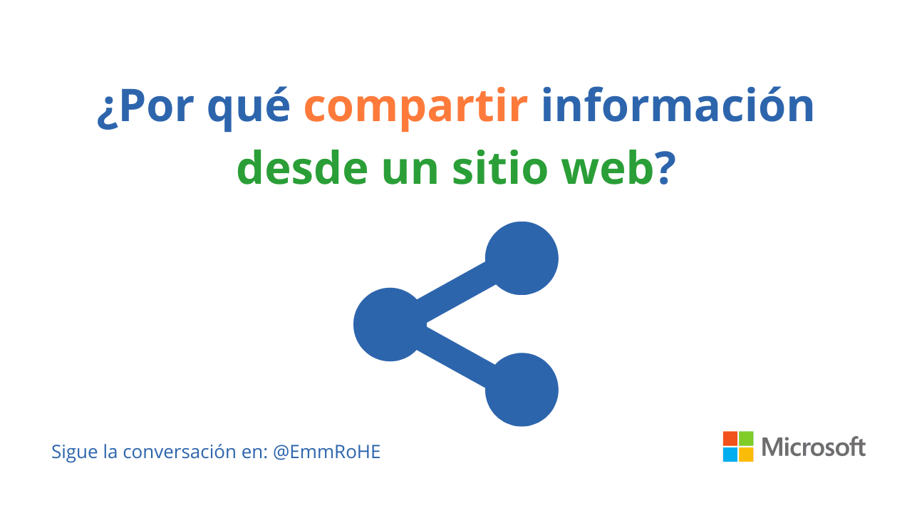 Por qué compartir información desde un sitio web