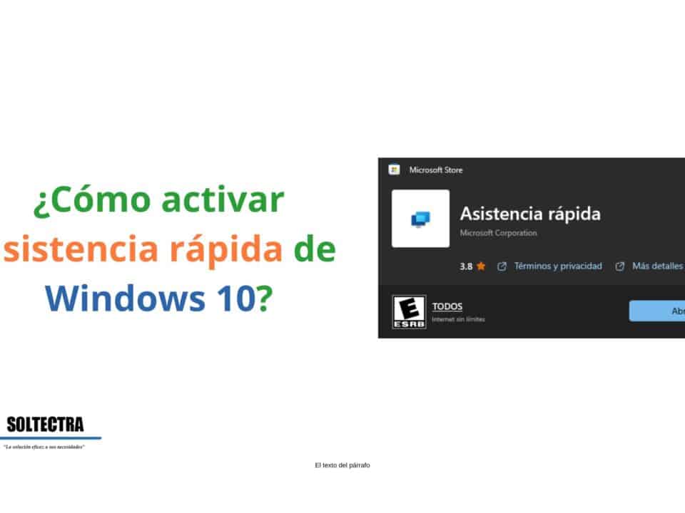 Cómo activar asistencia rápida de Windows 10